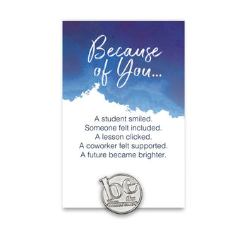 be the difference lapel pin with message card