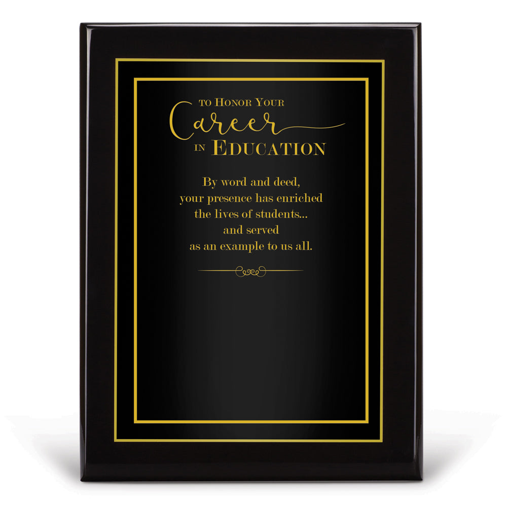 Black Piano-Finish Plaque