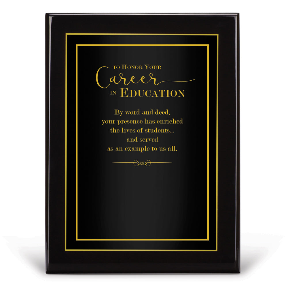 Black Piano-Finish Plaque