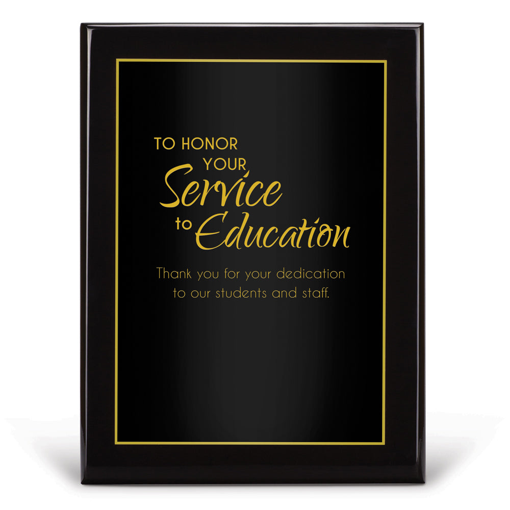 Black Piano-Finish Plaque