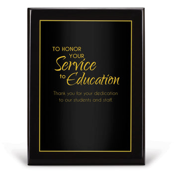 Black Piano-Finish Plaque