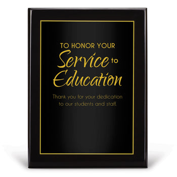 Black Piano-Finish Plaque