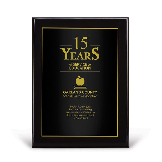 Black Piano-Finish Plaque