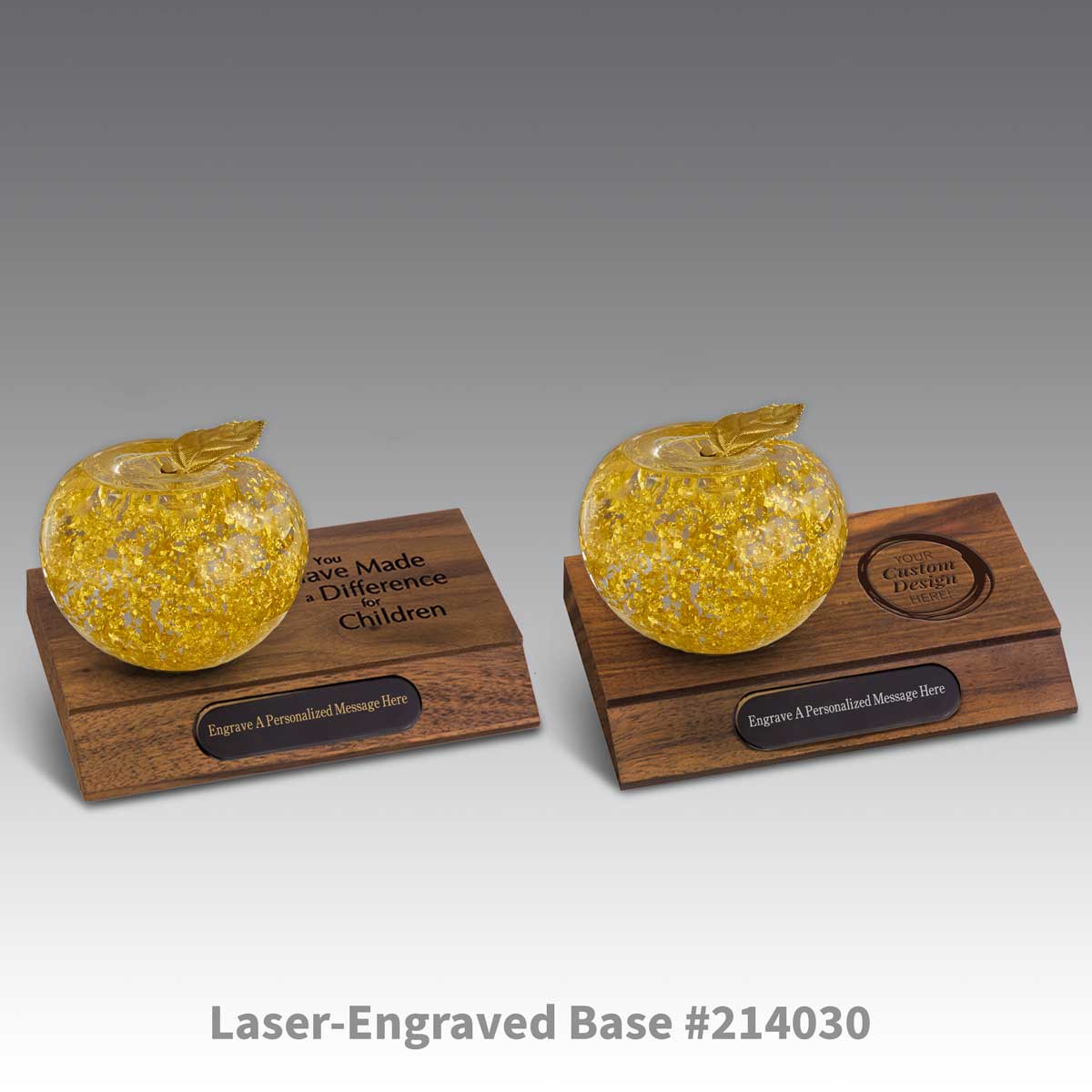 Handblown 23K Gold Apple