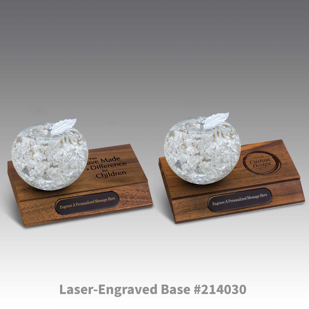 Handblown Fine Silver Apple