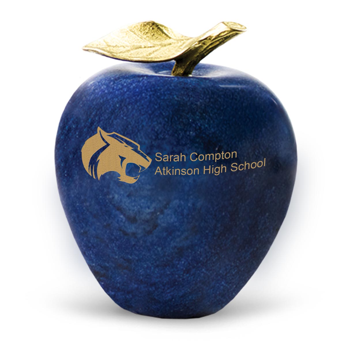 Cobalt blue marble apple