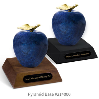 Cobalt blue marble apples with walnut bases