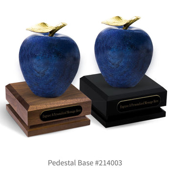 Cobalt blue marble apples with walnut bases