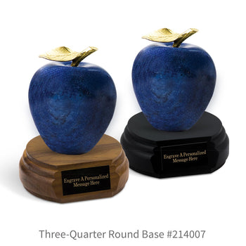 Cobalt blue marble apples with walnut bases