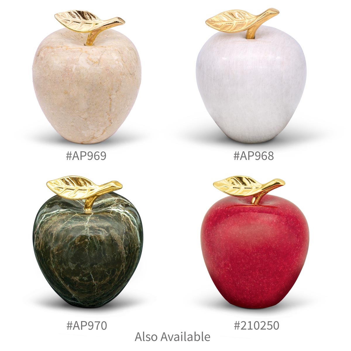 4 colors of marble apples