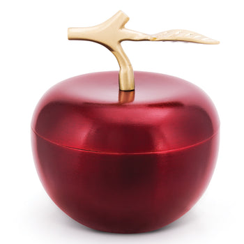 Crimson and Gold Apple Dish