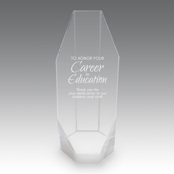 Beveled Optic Crystal Octagon Tower