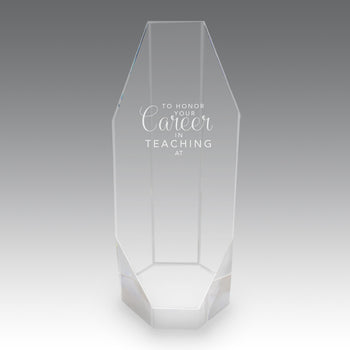 Beveled Optic Crystal Octagon Tower