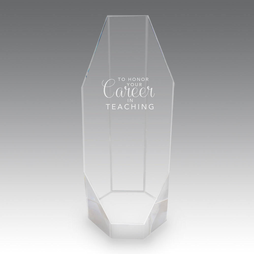 Beveled Optic Crystal Octagon Tower