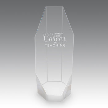 Beveled Optic Crystal Octagon Tower