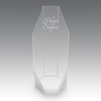Beveled Optic Crystal Octagon Tower