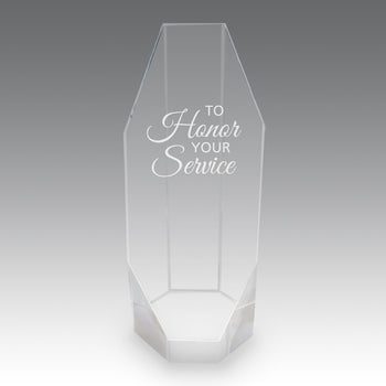 Beveled Optic Crystal Octagon Tower