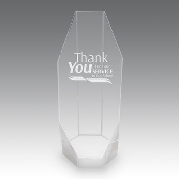 Beveled Optic Crystal Octagon Tower