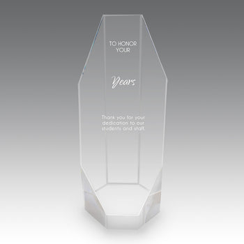 Beveled Optic Crystal Octagon Tower