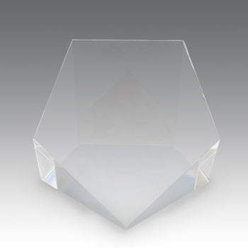 Beveled Optic Crystal Pentagon
