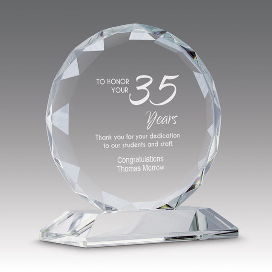 Faceted Optic Crystal Base Award