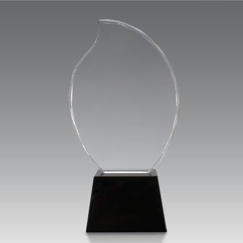 Faceted Flame Award with Crystal Base