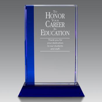 Optic Crystal Colored Edge Award