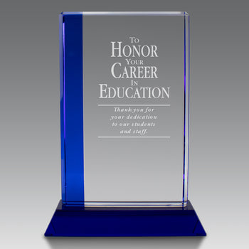 Optic Crystal Colored Edge Award