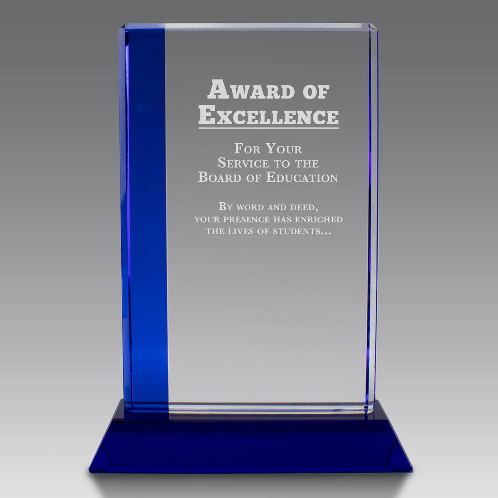 Optic Crystal Colored Edge Award