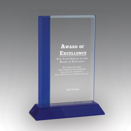 Optic Crystal Colored Edge Award