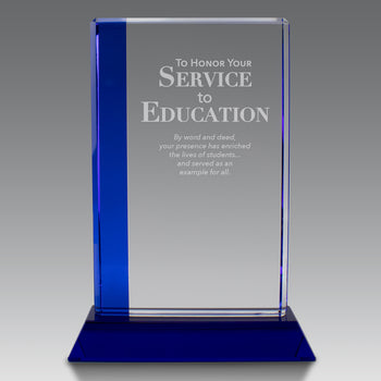 Optic Crystal Colored Edge Award