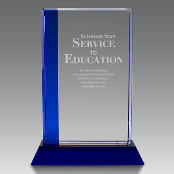 Optic Crystal Colored Edge Award