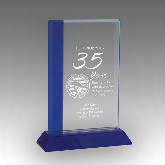 Optic Crystal Colored Edge Award
