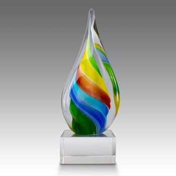 Rainbow Twist Art Glass Award