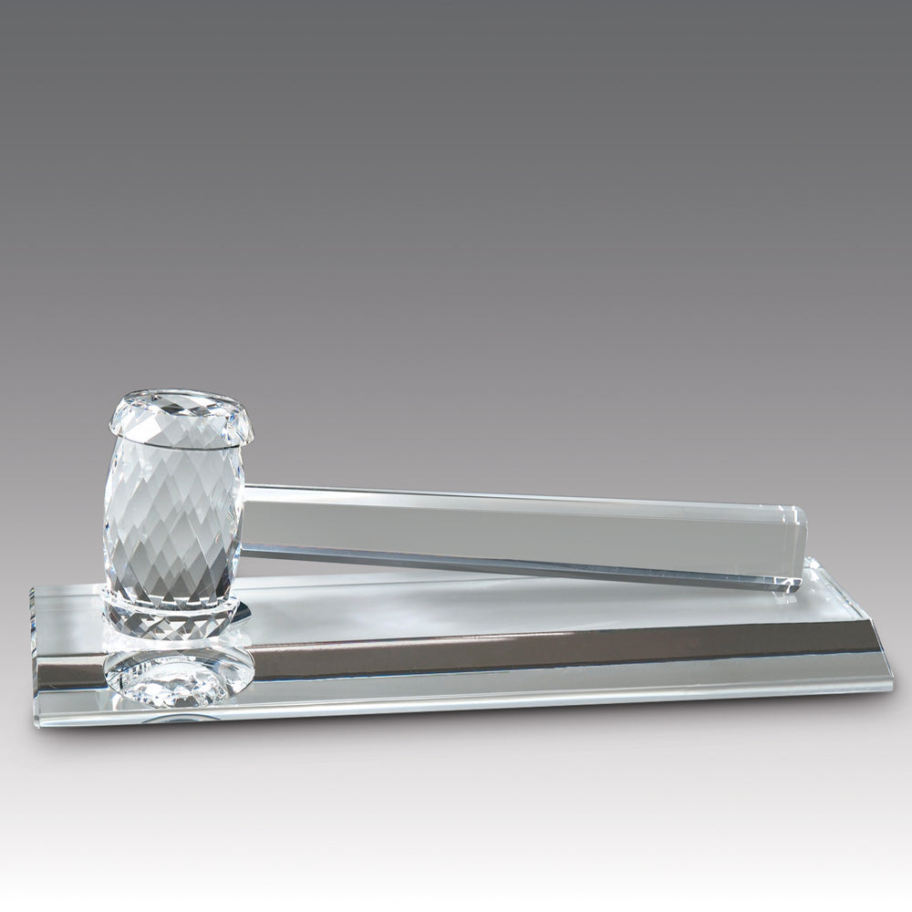 Optic Crystal Gavel Base Award