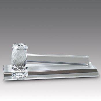 Optic Crystal Gavel Base Award