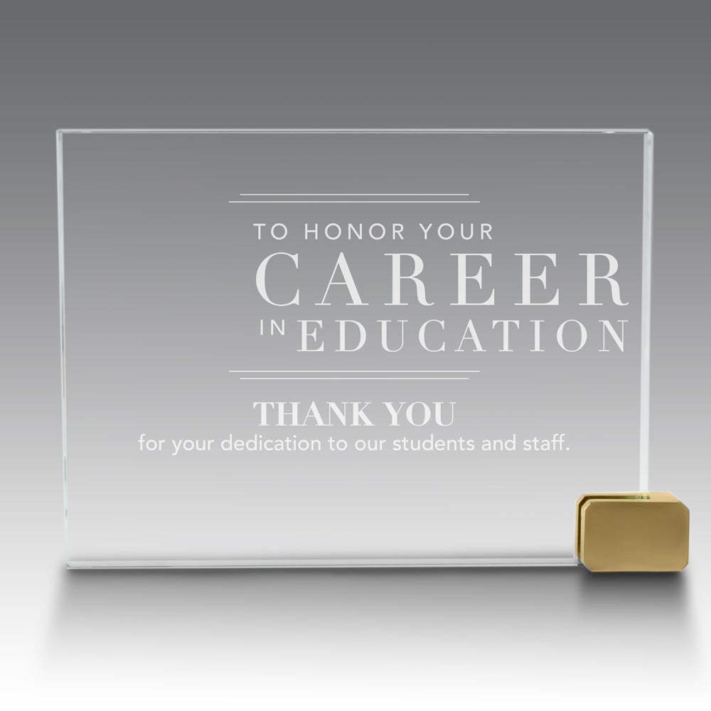 Achievement Award w/ Metal Rectangle Holder