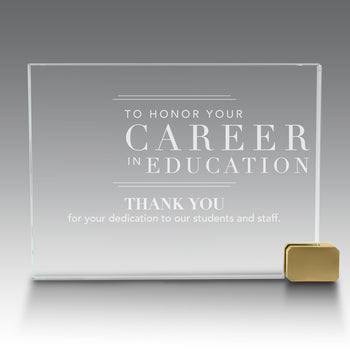 Achievement Award w/ Metal Rectangle Holder
