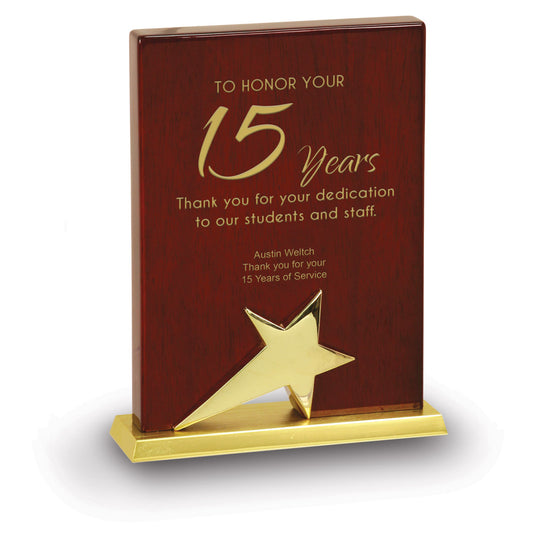 Gold Star Rosewood Piano Finish Base Award