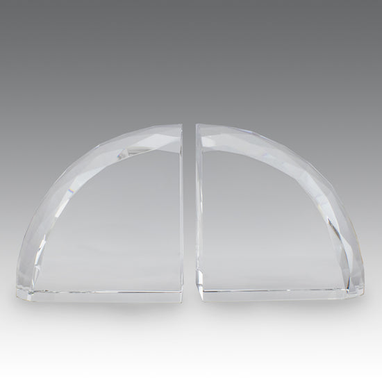 Faceted Crystal Bookends