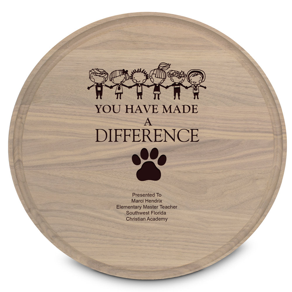 Round Walnut Cutting Board