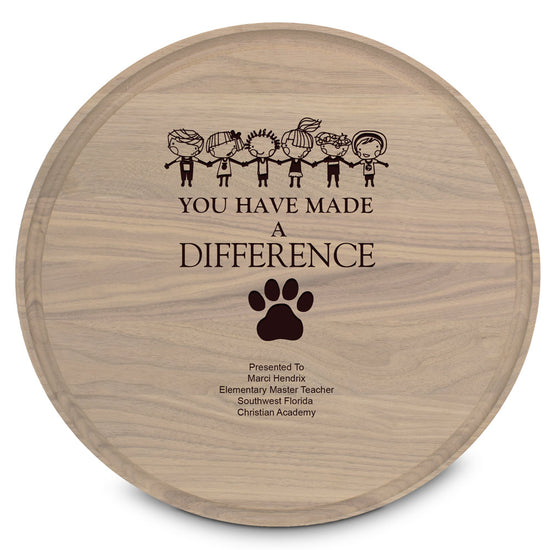 Round Walnut Cutting Board