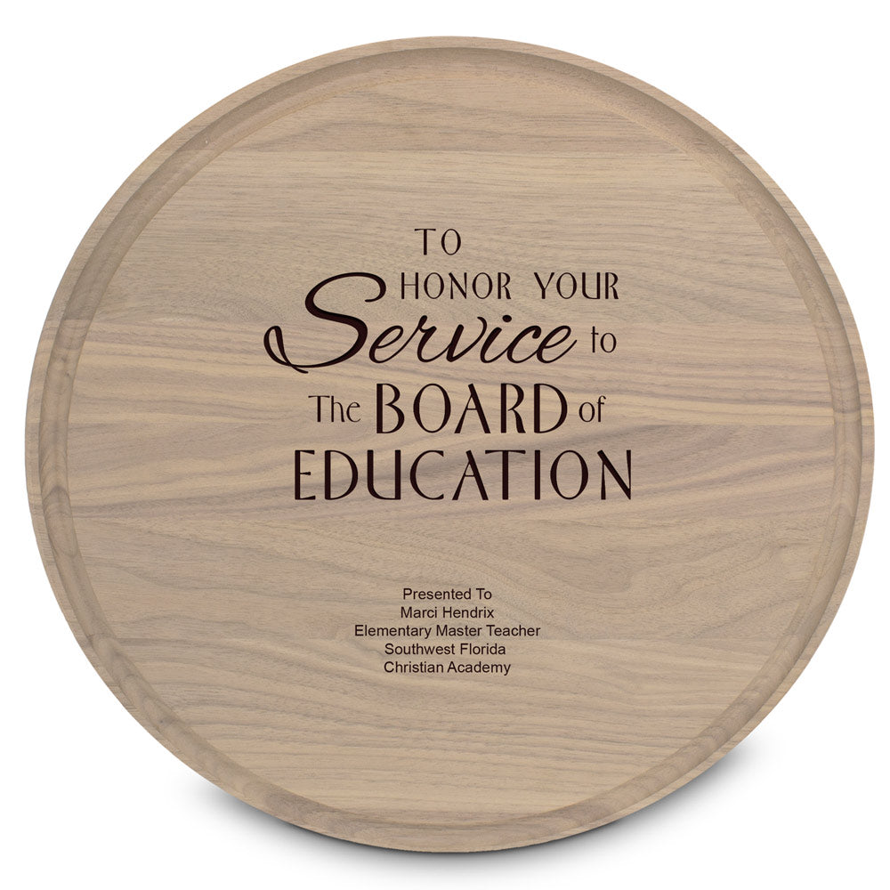 Round Walnut Cutting Board