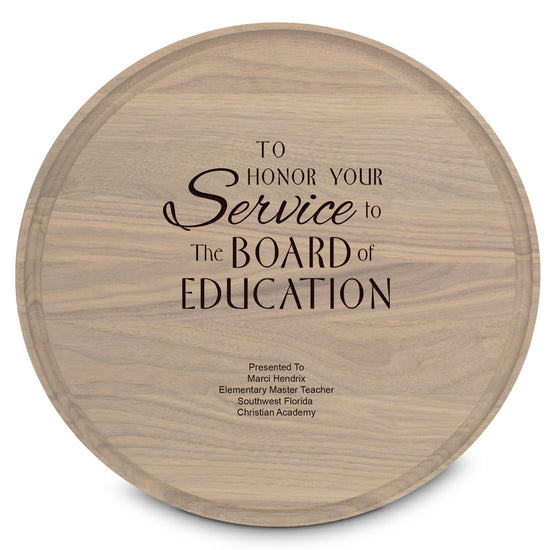 Round Walnut Cutting Board