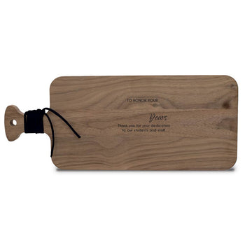 Walnut Charcuterie Board w/ Handle & Leather Wrap