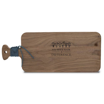 Walnut Charcuterie Board w/ Handle & Leather Wrap