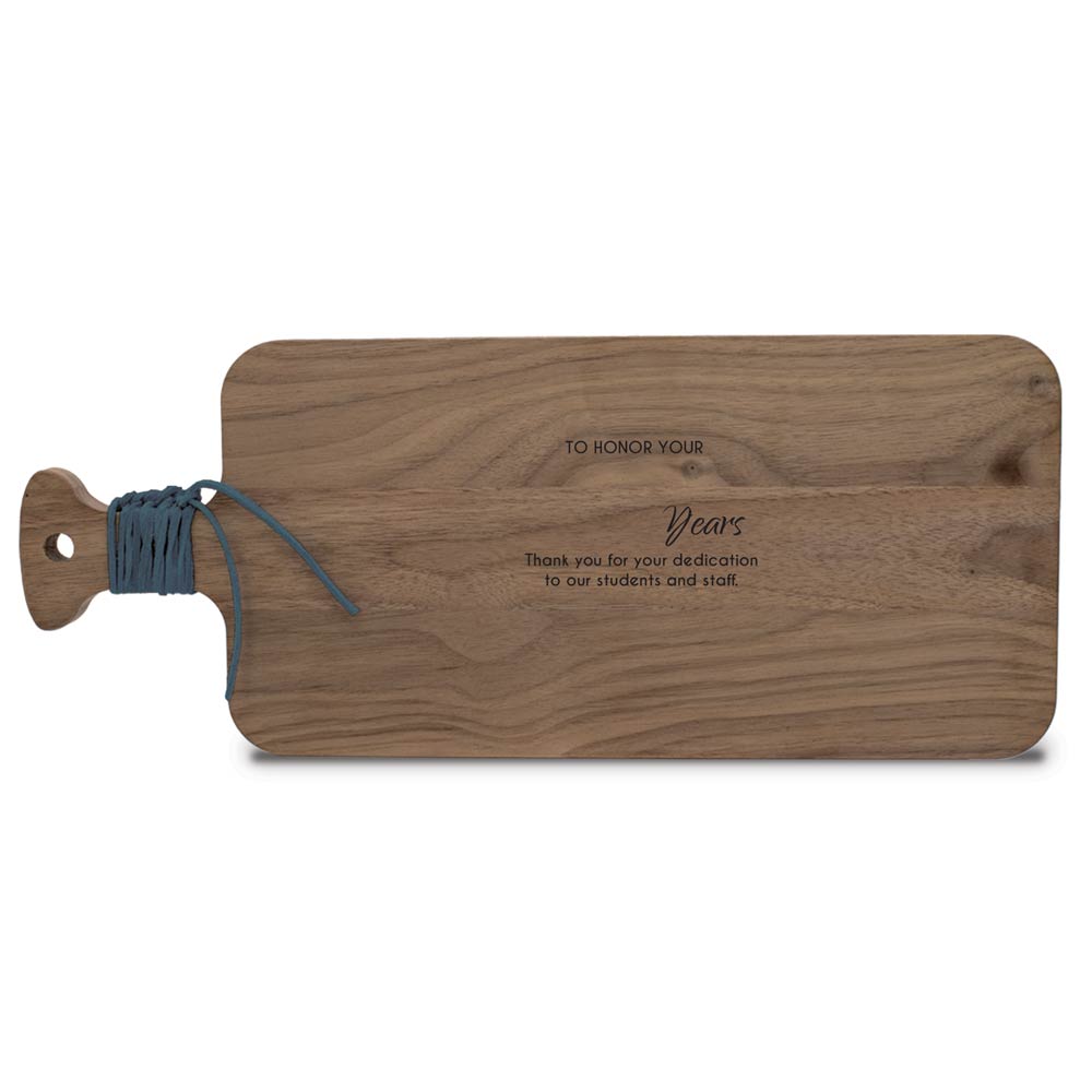 Walnut Charcuterie Board w/ Handle & Leather Wrap