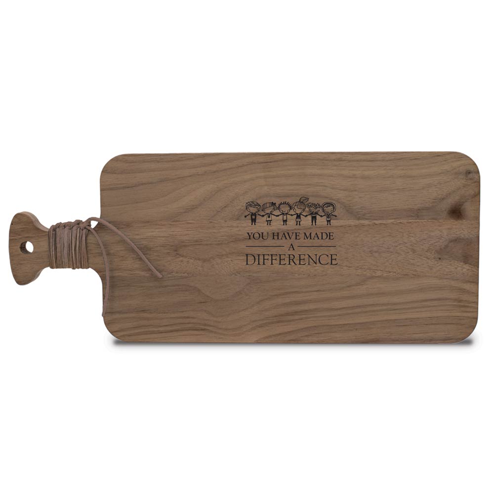 Walnut Charcuterie Board w/ Handle & Leather Wrap