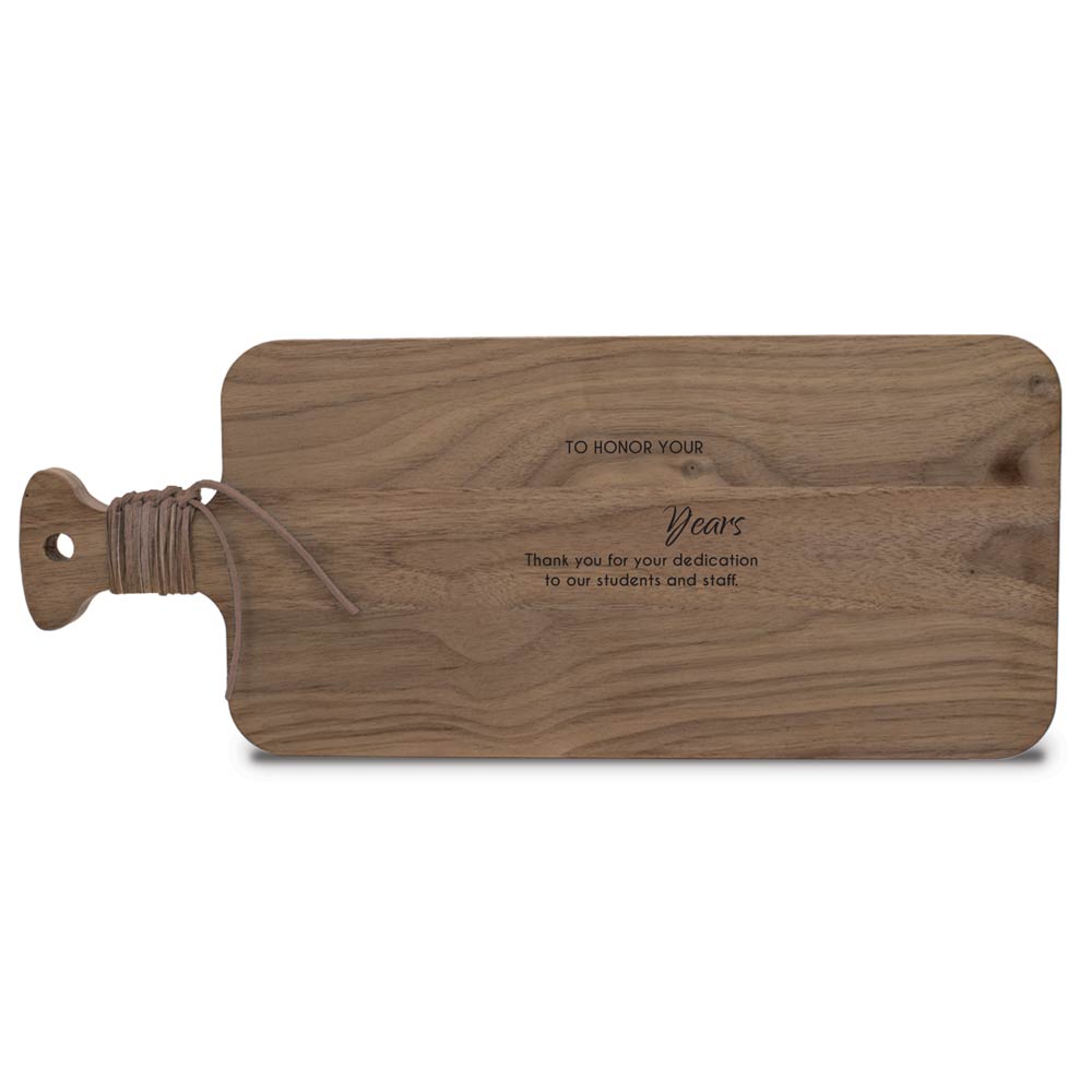 Walnut Charcuterie Board w/ Handle & Leather Wrap
