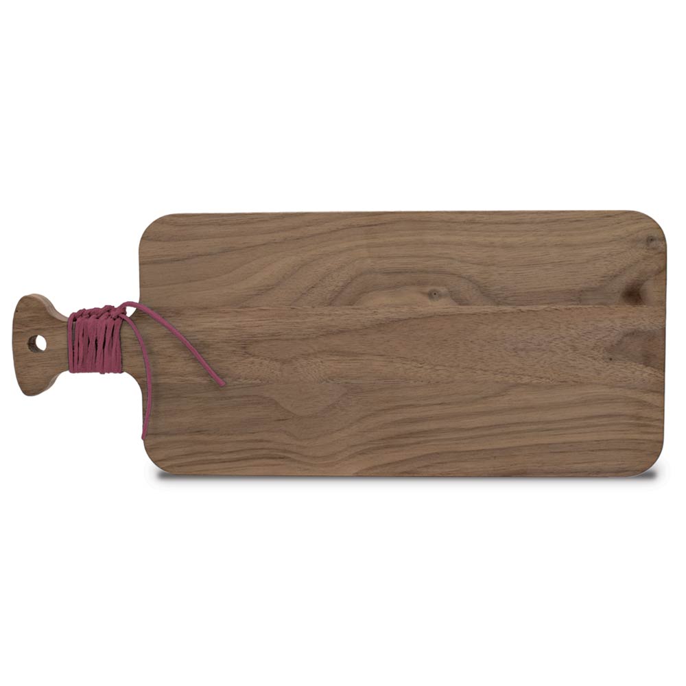 Walnut Charcuterie Board w/ Handle & Leather Wrap
